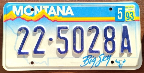 Montana 1993 - tablica z USA
