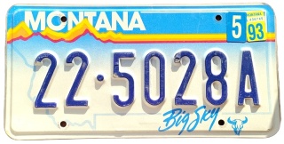 Montana 1993 - tablica z USA