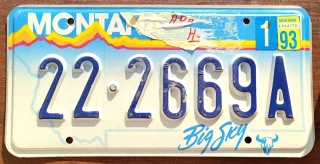 Montana 1993 - tablica z USA