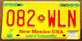New Mexico 2020 - tablica z USA