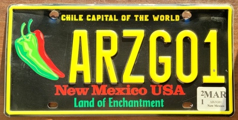 New Mexico 2021 - tablica z USA