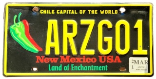 New Mexico 2021 - tablica z USA
