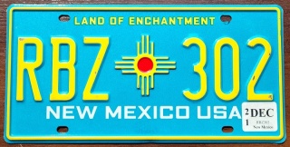 New Mexico 2021 - tablica z USA