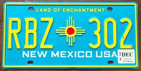 New Mexico 2021 - tablica z USA