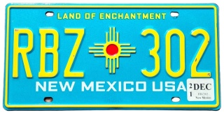 New Mexico 2021 - tablica z USA