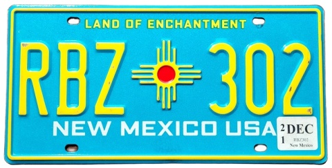 New Mexico 2021 - tablica z USA