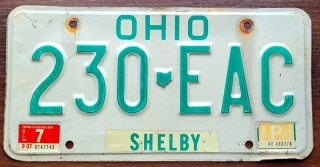Ohio 1990 - tablica z USA