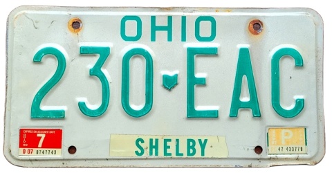 Ohio 1990 - tablica z USA