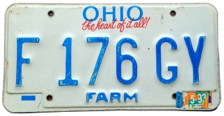 Ohio 1993 - tablica z USA