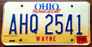 Ohio 2000 - tablica z USA
