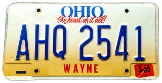 Ohio 2000 - tablica z USA