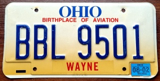 Ohio 2002 - tablica z USA