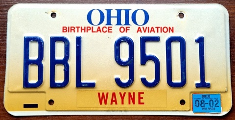 Ohio 2002 - tablica z USA