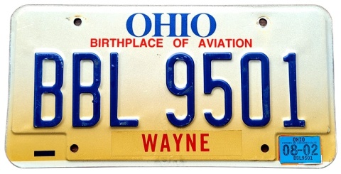 Ohio 2002 - tablica z USA