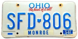 Ohio 1997 - tablica z USA