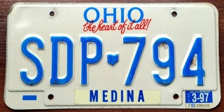 Ohio 1997 - tablica z USA