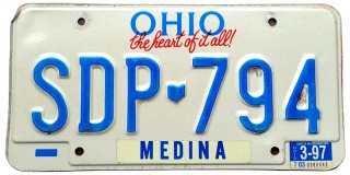 Ohio 1997 - tablica z USA
