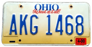 Ohio 2000 - tablica z USA