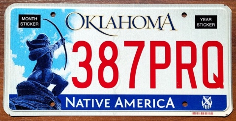 Oklahoma - tablica z USA