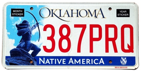 Oklahoma - tablica z USA