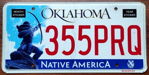 Oklahoma - tablica z USA