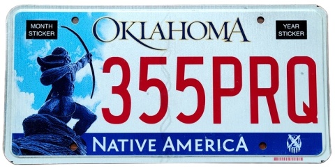 Oklahoma - tablica z USA