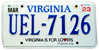 Virginia 2023 - tablica z USA