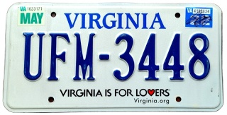 Virginia 2022 - tablica z USA
