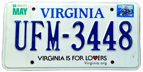 Virginia 2022 - tablica z USA