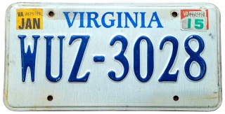 Virginia 2015 - tablica z USA