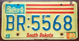 South Dakota 1980 - tablica z USA