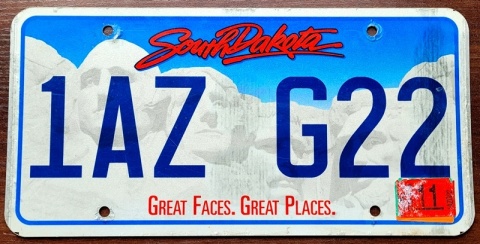 South Dakota 2019 - tablica z USA