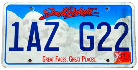 South Dakota 2019 - tablica z USA