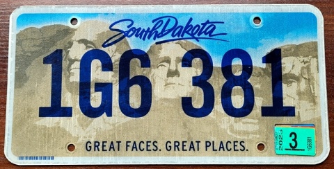 South Dakota 2023 - tablica z USA