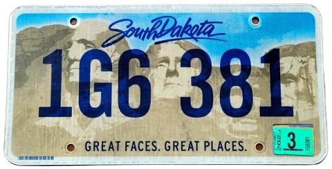 South Dakota 2023 - tablica z USA