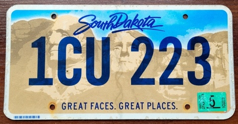 South Dakota 2023 - tablica z USA