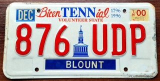 Tennessee 2000 - tablica z USA