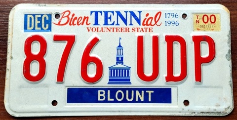 Tennessee 2000 - tablica z USA