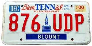 Tennessee 2000 - tablica z USA