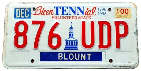 Tennessee 2000 - tablica z USA