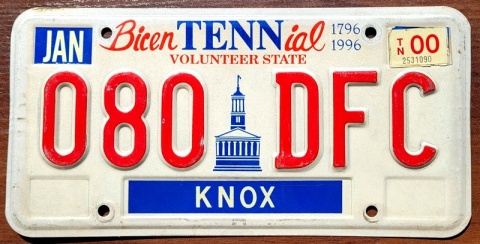 Tennessee 2000 - tablica z USA