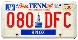 Tennessee 2000 - tablica z USA
