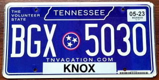 Tennessee 2023 - tablica z USA