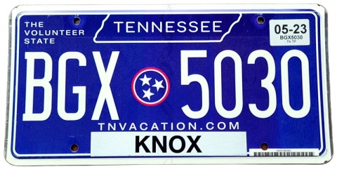 Tennessee 2023 - tablica z USA