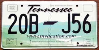 Tennessee - tablica z USA