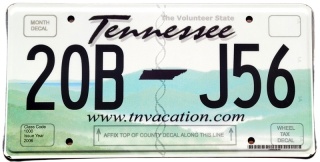 Tennessee - tablica z USA