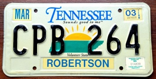 Tennessee 2003 - tablica z USA