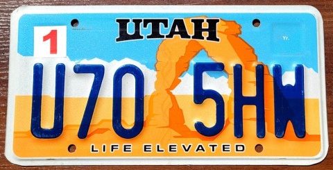 Utah - tablica z USA
