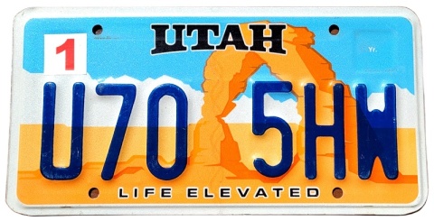 Utah - tablica z USA