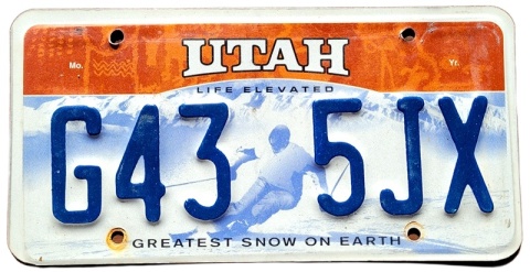Utah - tablica z USA